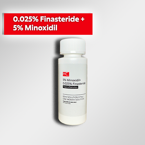 Healer's Finasteride 0.025% + Minoxidil 5% - 3 Months Supply