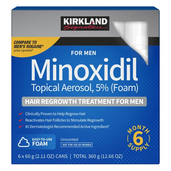 Minoxidil Foam - 2 Months Supply  + free tracked 48 Delivery - Kirkland Minoxidil foam