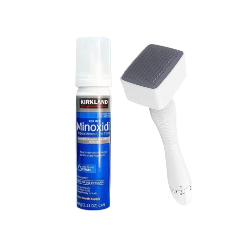 Kirkland Minoxidil Foam 1Month + 140 Pin Derma Stamp