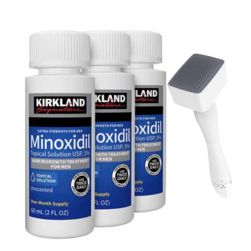 Kirkland Minoxidil 3M + 140 Pin Adjustable Derma Stamp