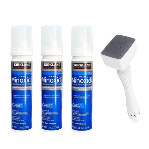 Kirkland Minoxidil Foam 3Month + 140 Pin Derma Stamp