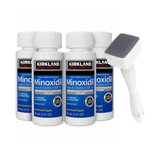 Kirkland Minoxidil 4Month + 140 Pin Adjustable Derma Stamp