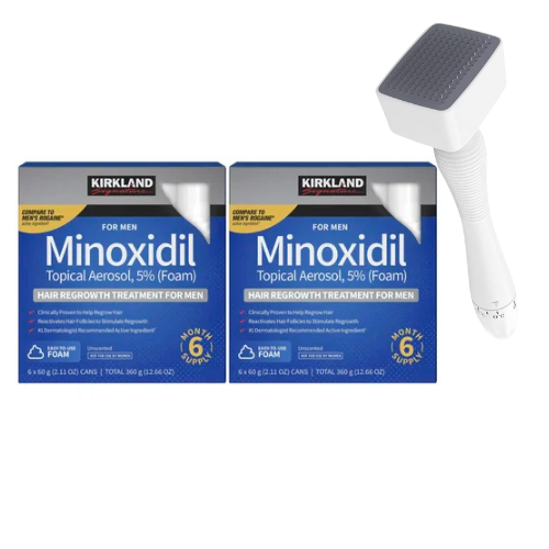 Kirkland 5% Minoxidil Foam + 140 Pin Derma Stamp