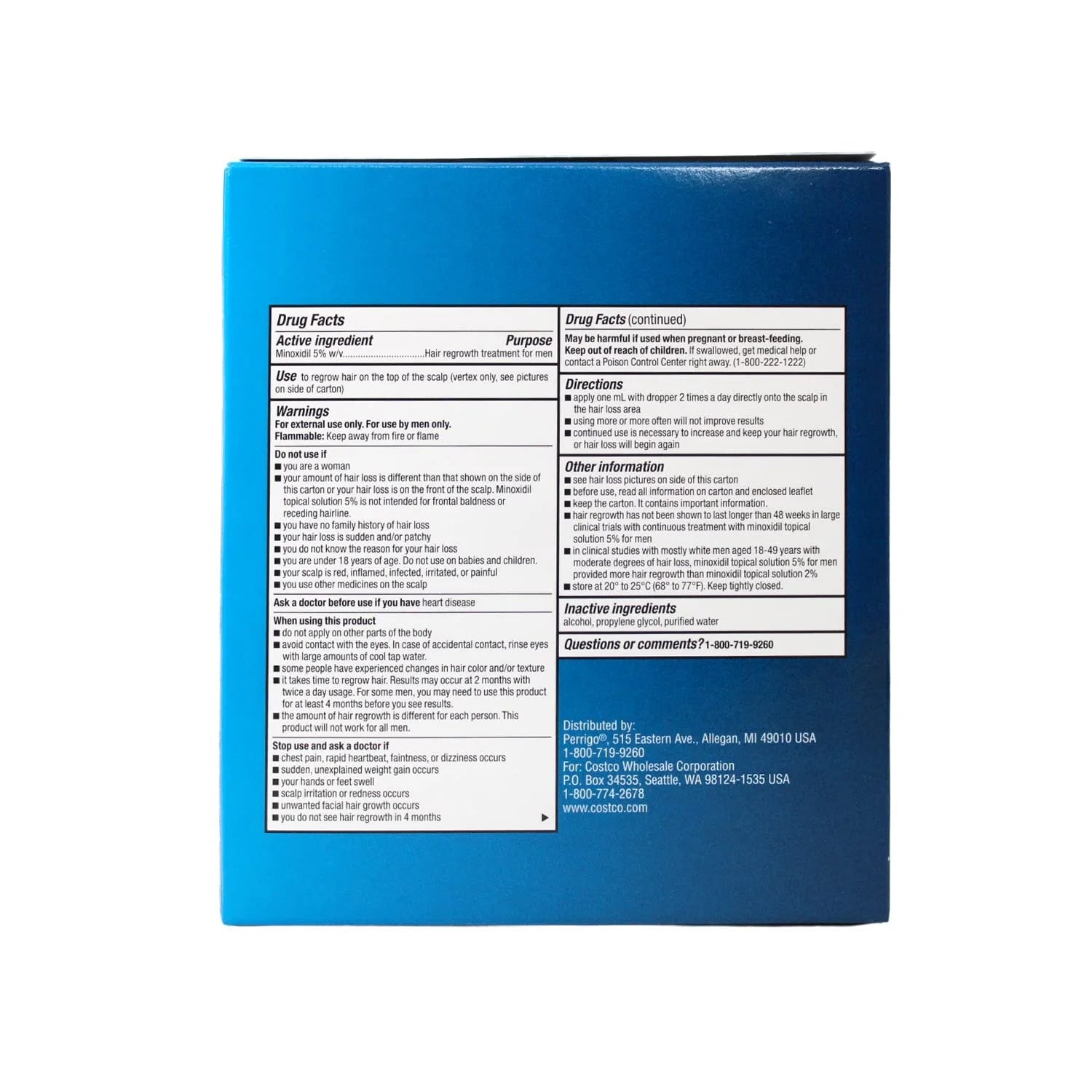 Kirkland 5% Minoxidil Hair Regrowth for Men – 6 Month